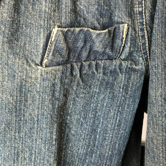 Duck Head Jean Jacket Womens XL Denim Blue Distressed Pockets Buttons - Picture 5 of 12